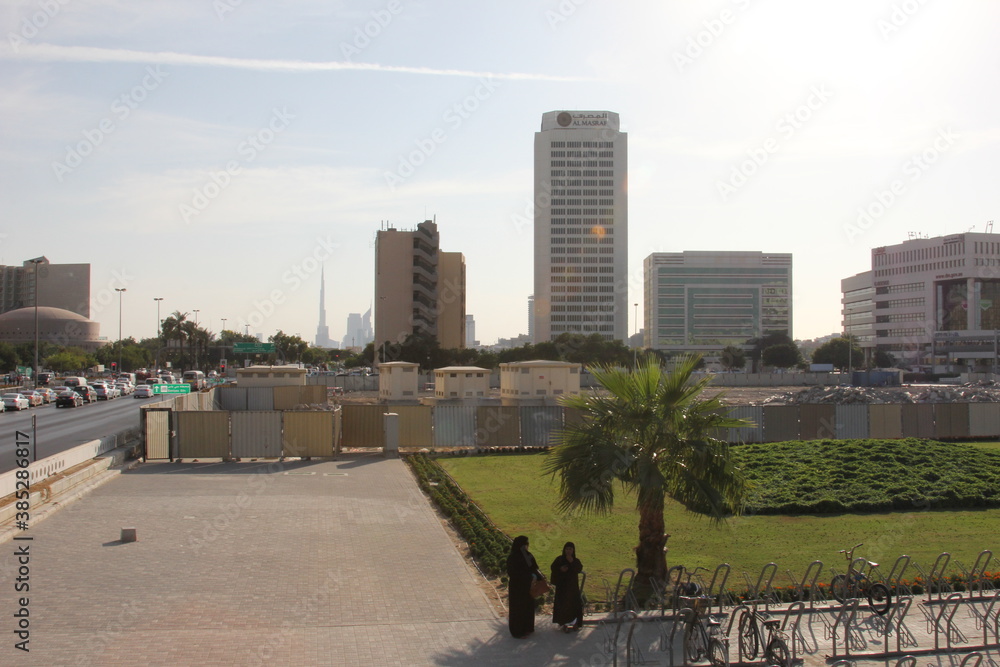 Fototapeta premium downtown city skyline Dubai 2014