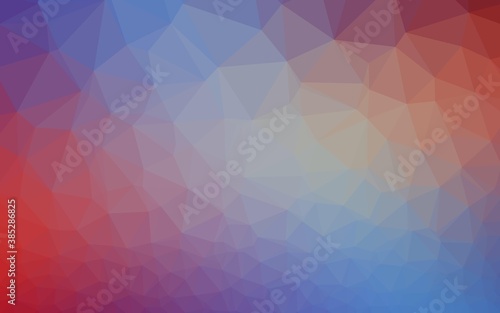 Light Blue  Red vector polygonal pattern.