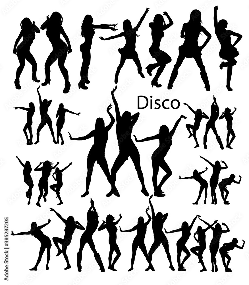 Fototapeta premium set Dancing people. Vector illustration
