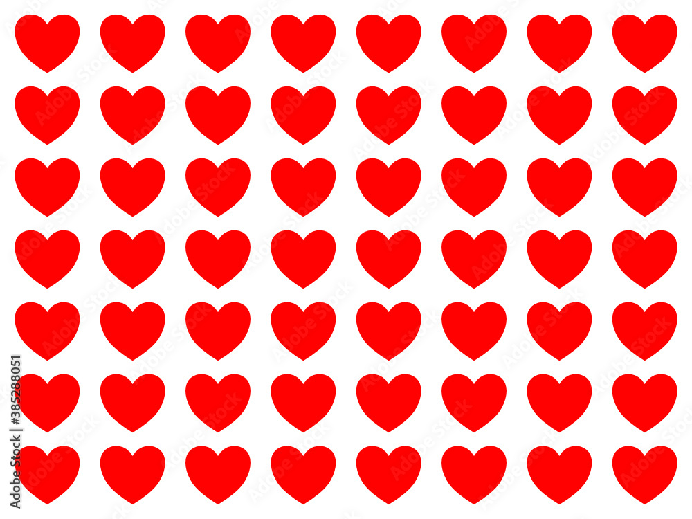Seamless pattern abstract background with red hearts