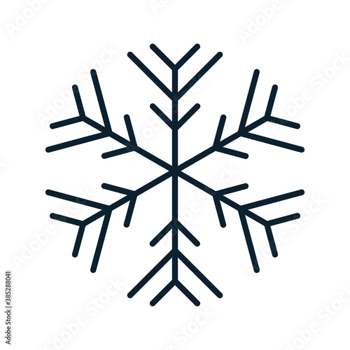 Płatek śniegu śnieżynka prosty wektor logo