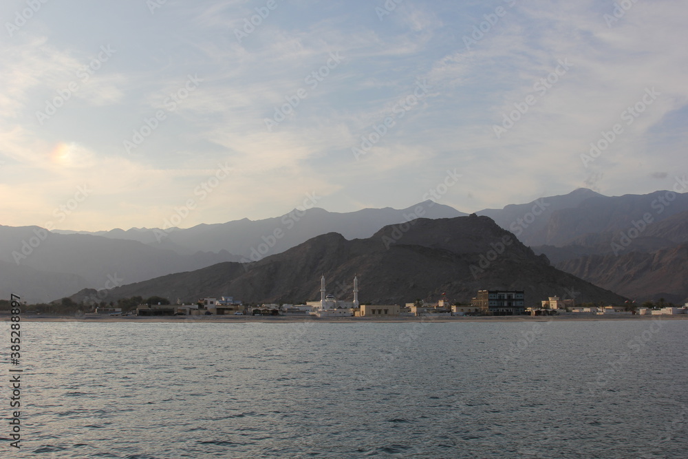 lake in the mountains Oman lake in the mountains Oman