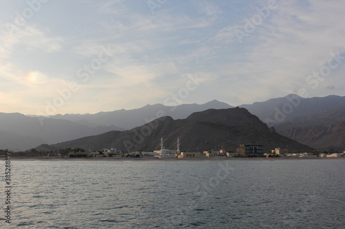 lake in the mountains Oman 