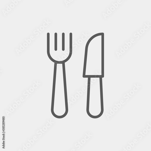 Fork and knife icon isolated on background. Restaurant symbol modern, simple, vector, icon for website design, mobile app, ui. Vector Illustration