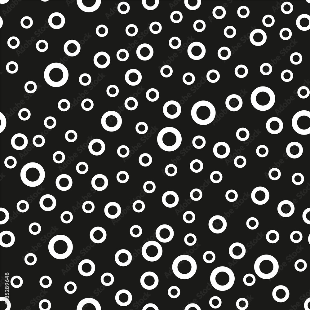 White rings, circle, abstract pattern seamless background for printing on paper, fabric.