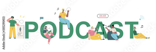 People podcasting