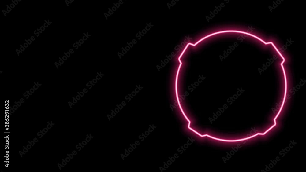 Glowing neon line Moon icon isolated on black background. 4K Video motion graphic animation Glowing neon line Moon icon isolated on black background. 4K Video motion graphic animation