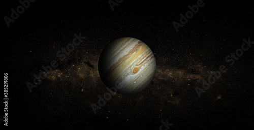 Fototapeta Naklejka Na Ścianę i Meble -  Jupiter on space background. Elements of this image furnished by NASA.
