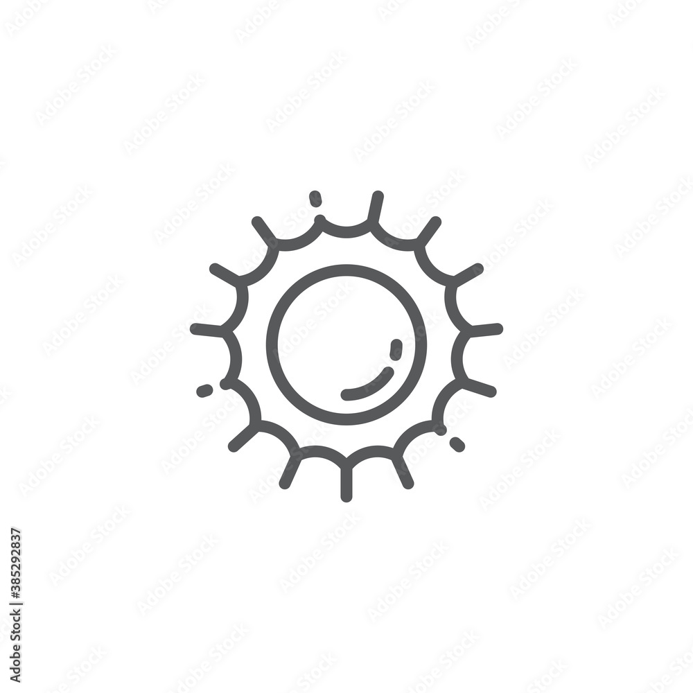 Solar star vector icon symbol isolated on white background