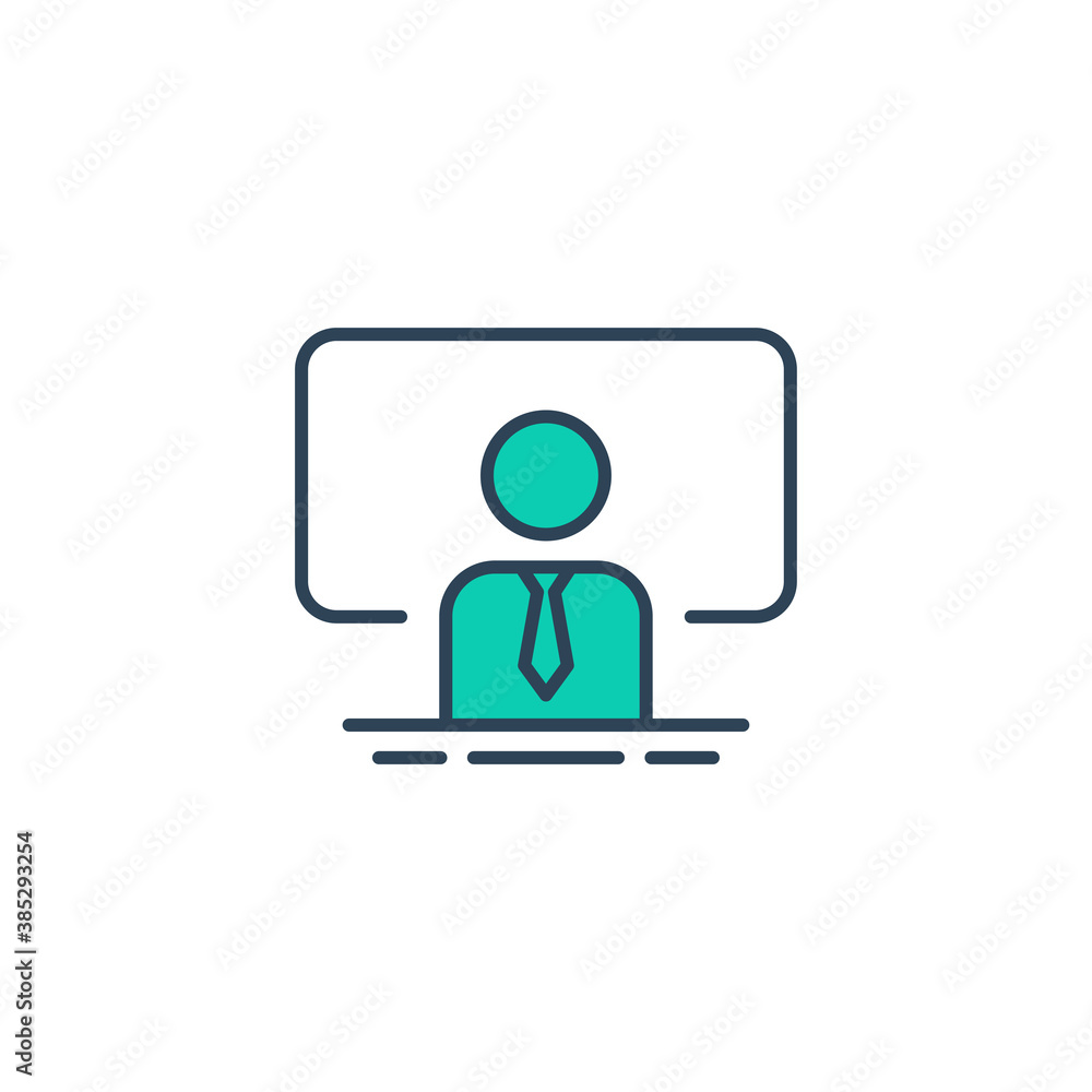 Teacher, instructor vector icon symbol isolated on white background Teacher, instructor vector icon symbol isolated on white background