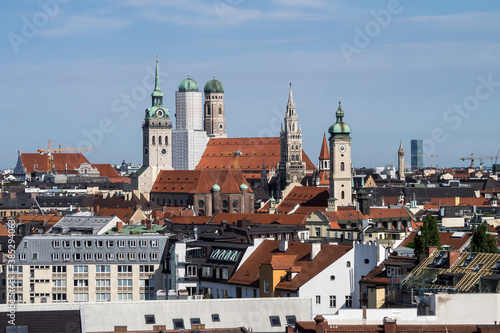 View of the city of Munich, Bavaria, Germany.