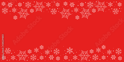 Płatki śniegu na czerwonym tle wektor