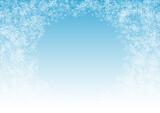 Gray Snow Vector Blue Background. magic Snowfall 