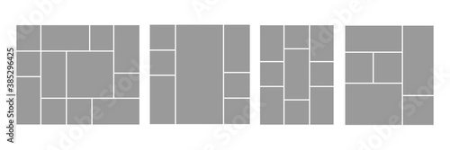 Collage frames boards. Vector frames Templates collage for photo or illustration.