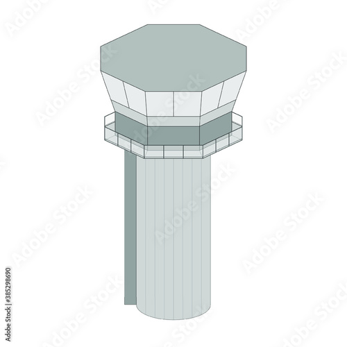 Air traffic control is the airport aircraft traffic control center making the service smooth.