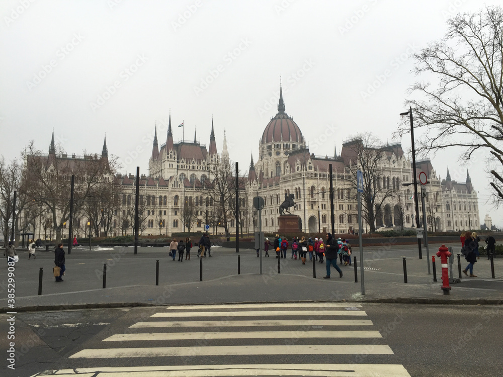 building of the Parliament in Budapest, Hungary