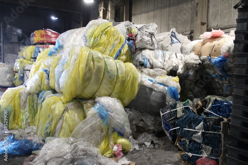 Waste recycling prepared polyethylene film