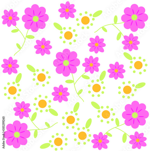Floral seamless pattern. Plant texture for fabric, wrapping, wallpaper and paper. Decorative print.