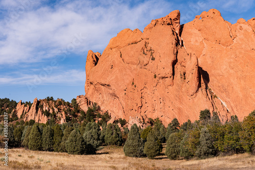 Colorado Scenic Beauty - Red Rock Formations at The Garden Of The Gods in Colorado Springs