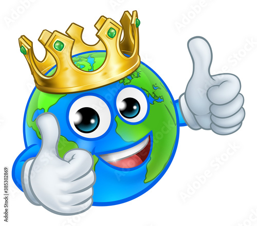 An earth globe world cartoo...