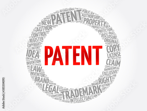 Patent word cloud collage, concept background