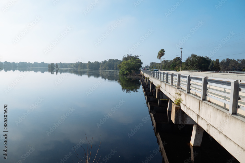 Naklejka premium Town of Temple Terrace and Hillsborough river at Tampa, Florida 