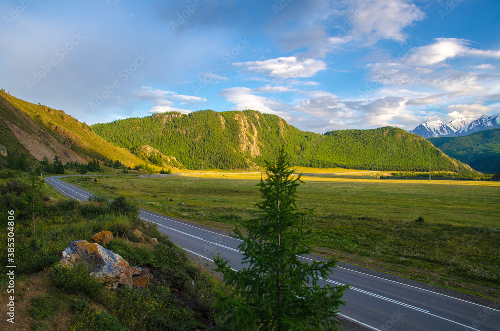 Highway along the mountain ranges Highway along the mountain ranges