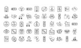 bundle of fifty baby shower set icons