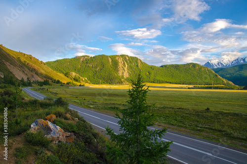 Highway along the mountain ranges