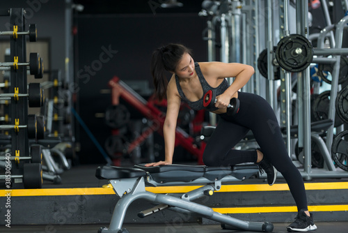 woman doing fitness exercise