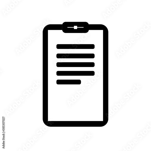 Tablet for paper black on a white background. Ouija board for musicians. Vector EPS10