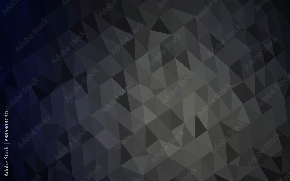 Dark Black vector polygon abstract layout. Dark Black vector polygon abstract layout.