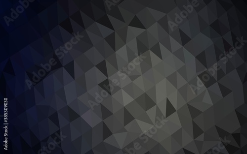 Dark Black vector polygon abstract layout.