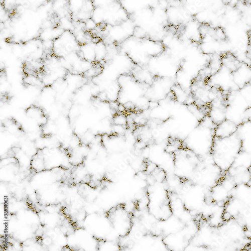 White and gold marble background.