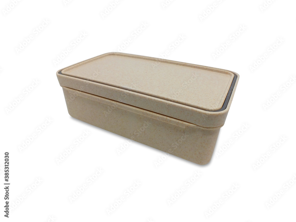 Brown Blank Food Plastic Box Isolated on Background. Brown Blank Food Plastic Box Isolated on Background.