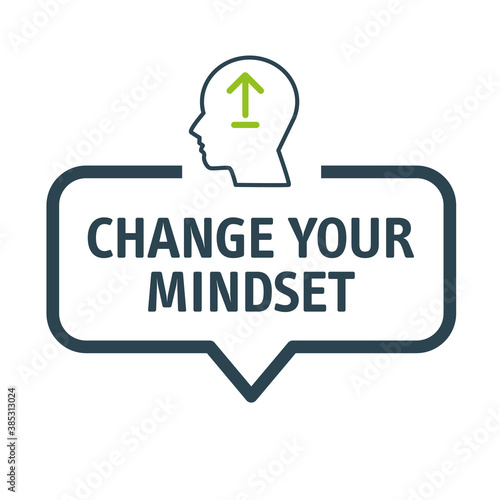 speech bubble CHANGE YOUR MINDSET