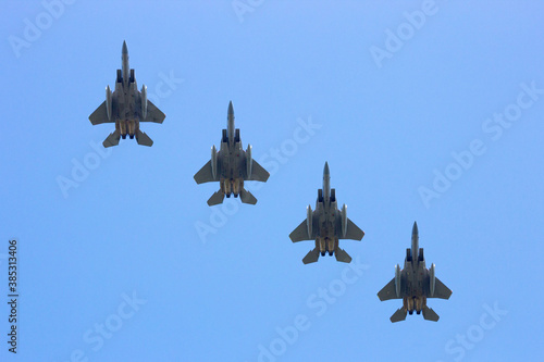 Canvas Print American Fighter Jets in formation