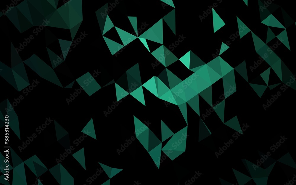 Light Green vector triangle mosaic template. Light Green vector triangle mosaic template.