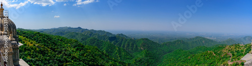 Panoramic view of Aravalli mountain range from Kumbhalgarh fort, Rajasthan, India. © anjali04