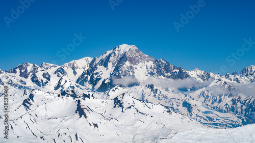 Tableau sur toile Mont Blanc from Agille Rouge