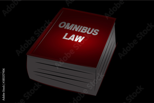 Illustration Vector for Omnibus Law, Red Hand Draw Sketch Bigbook, at with background