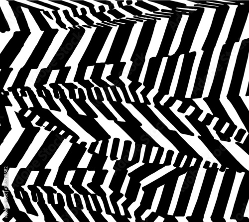 Vector striped pattern. Grunge black-white background.