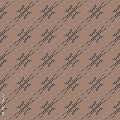 Vector seamless pattern texture background with geometric shapes  colored in brown  grey colors.
