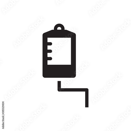 infusion icon - medical saline icon symbol vector	