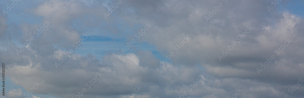 Image of a partly cloudy and partly clear sky during the day Image of a partly cloudy and partly clear sky during the day