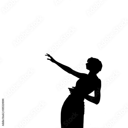 Silhouettes of Beautiful Girl