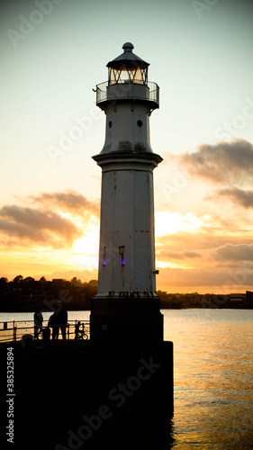 Sunset and Lighthouse in scotland