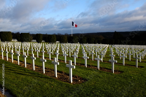 Military / war / veterans memorial cemetery in Verdun, France. Commemorating the longest battle of WWI.