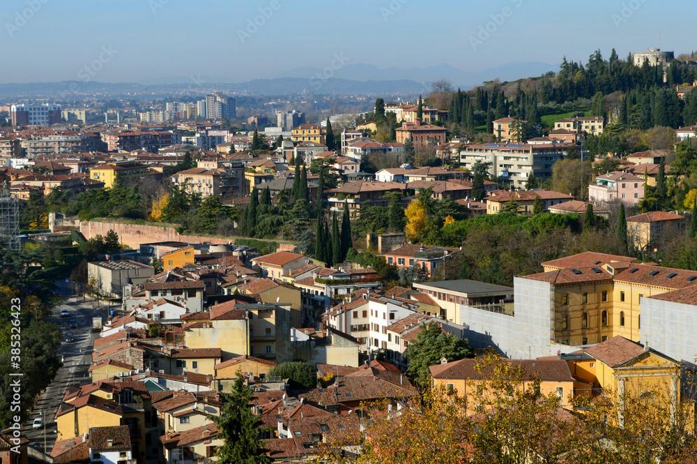 Beautiful cityscape overlooking Verona.