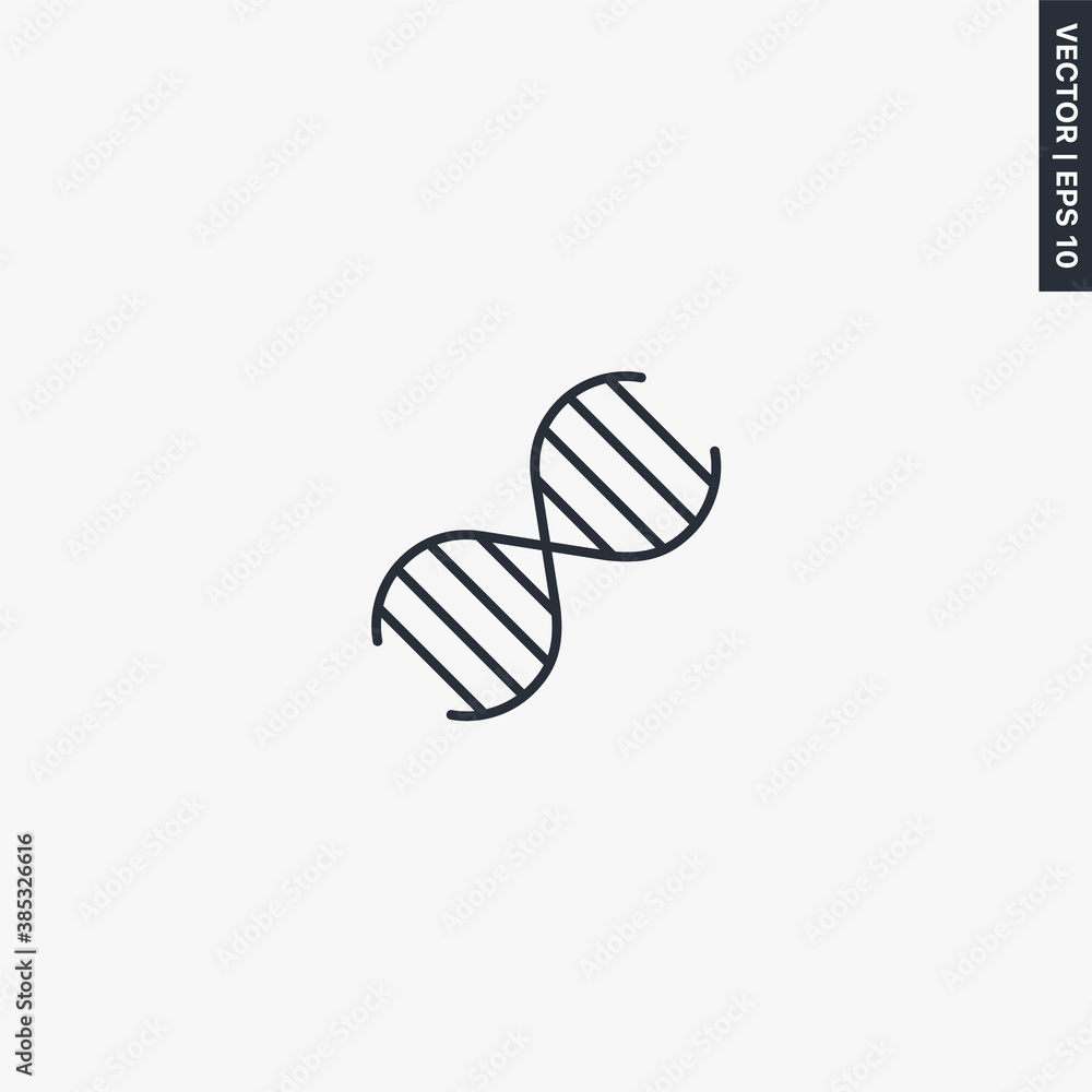 Obraz premium Gene, DNA, linear style sign for mobile concept and web design